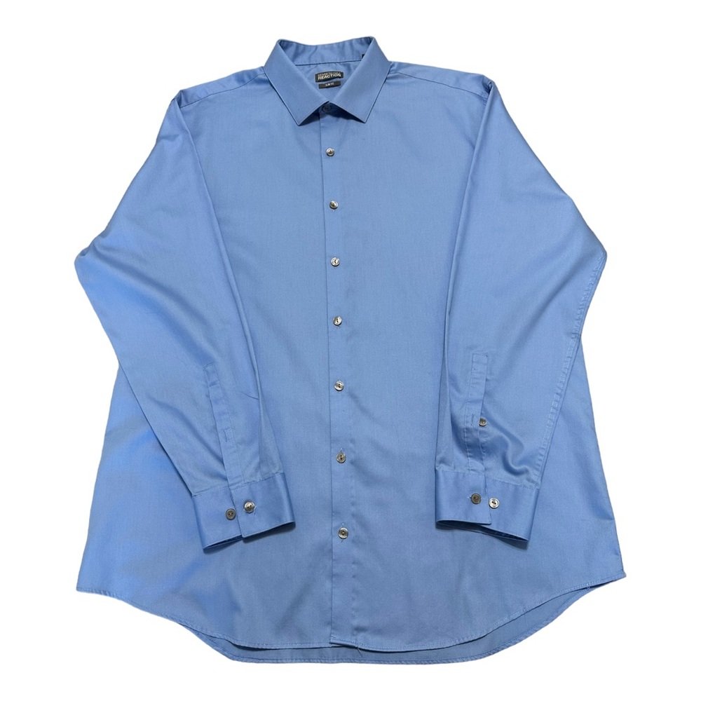 Kenneth Cole Reaction Slim Fit Button Down Dress Shirt Size XL